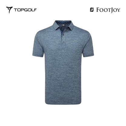 FOOTJOY POLO MEN SHIRT 32702 FS HTHR LSL W NAVY