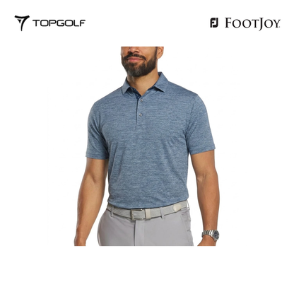 FOOTJOY POLO MEN SHIRT 32702 FS HTHR LSL W NAVY
