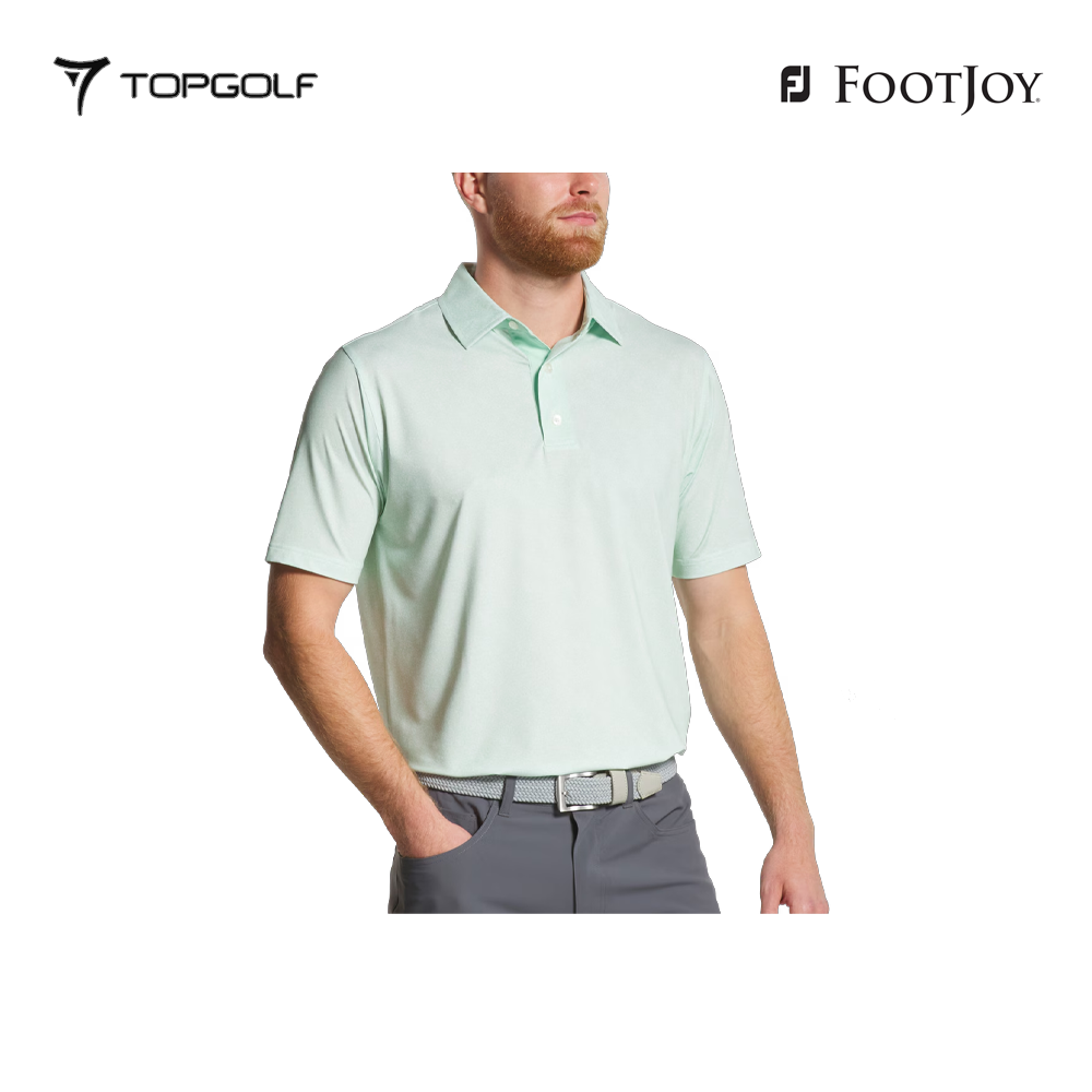 FOOTJOY POLO MEN SHIRT 32786 FS SPECKLE PRT PISTACHIO/WHITE