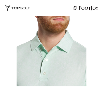 FOOTJOY POLO MEN SHIRT 32786 FS SPECKLE PRT PISTACHIO/WHITE