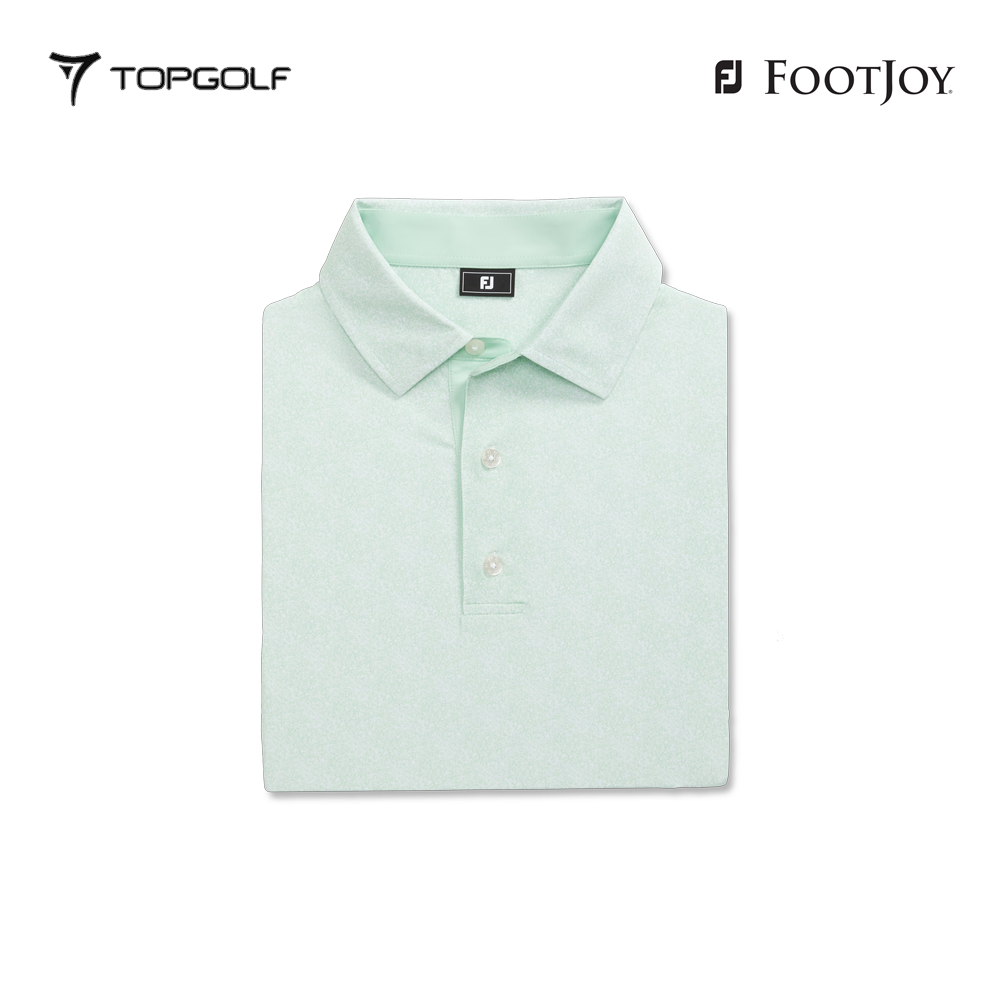 FOOTJOY POLO MEN SHIRT 32786 FS SPECKLE PRT PISTACHIO/WHITE