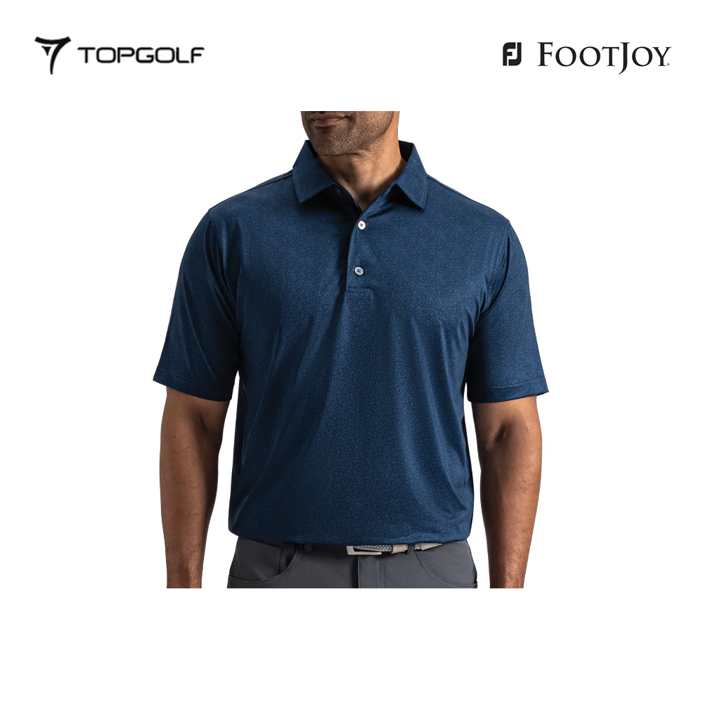 FOOTJOY POLO MEN SHIRT 32791 FS SPECKLE PRT NAVY