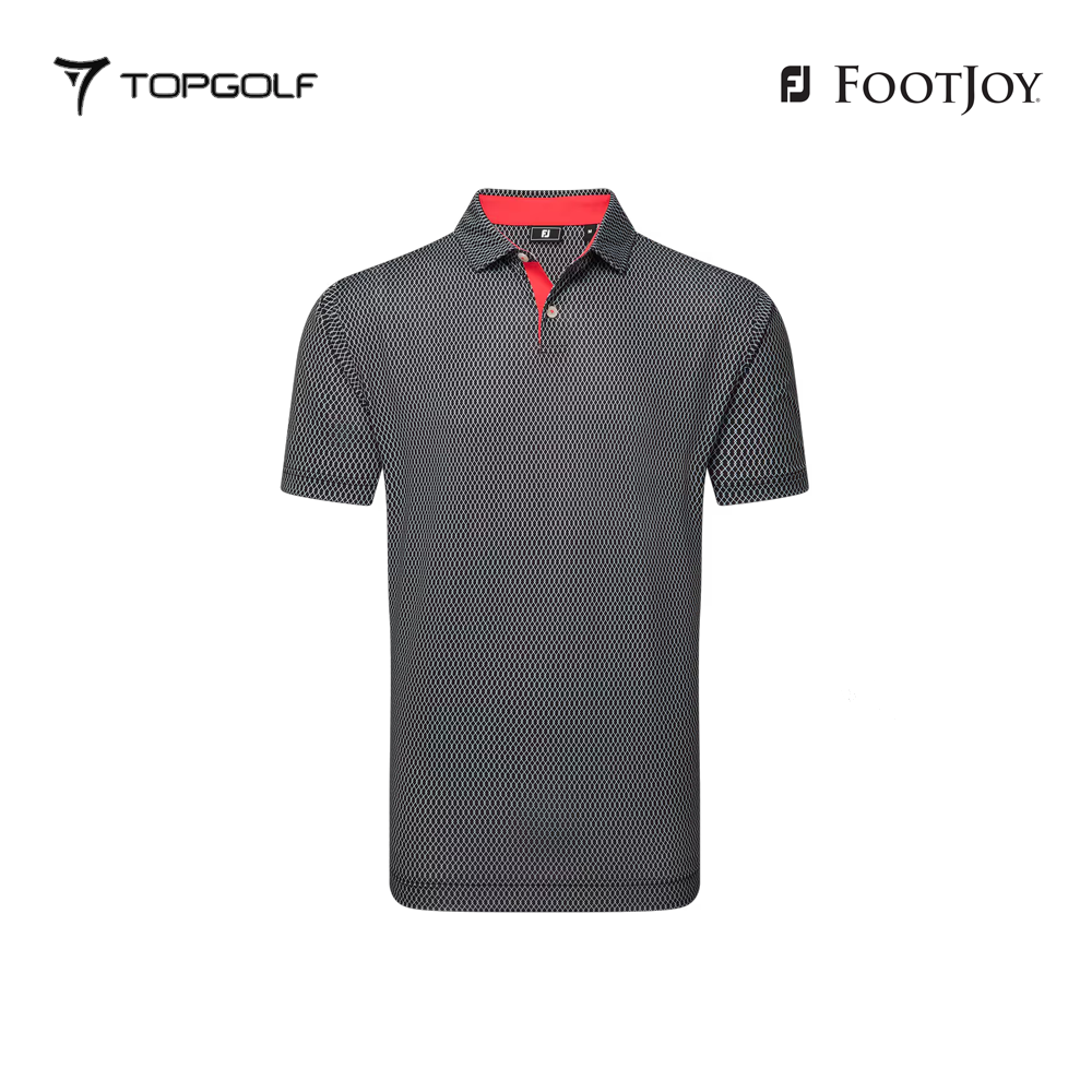 FOOTJOY POLO 32586 FS IRONGATE PRT LSL BLACK