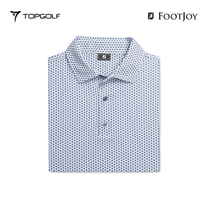 FOOTJOY POLO 32570 FS HOUNDSTOOTH GEO LSL WHITE