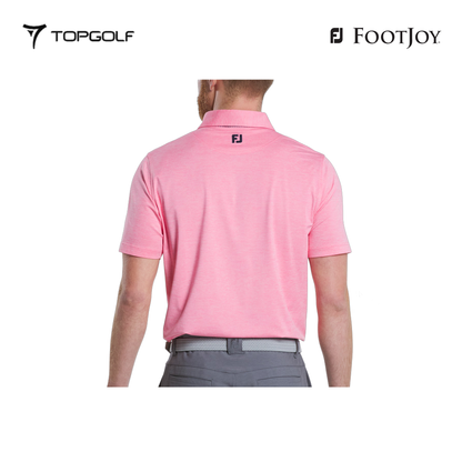 FOOTJOY POLO 32578 FS HTHR LSL LATTICE TRIM PINK