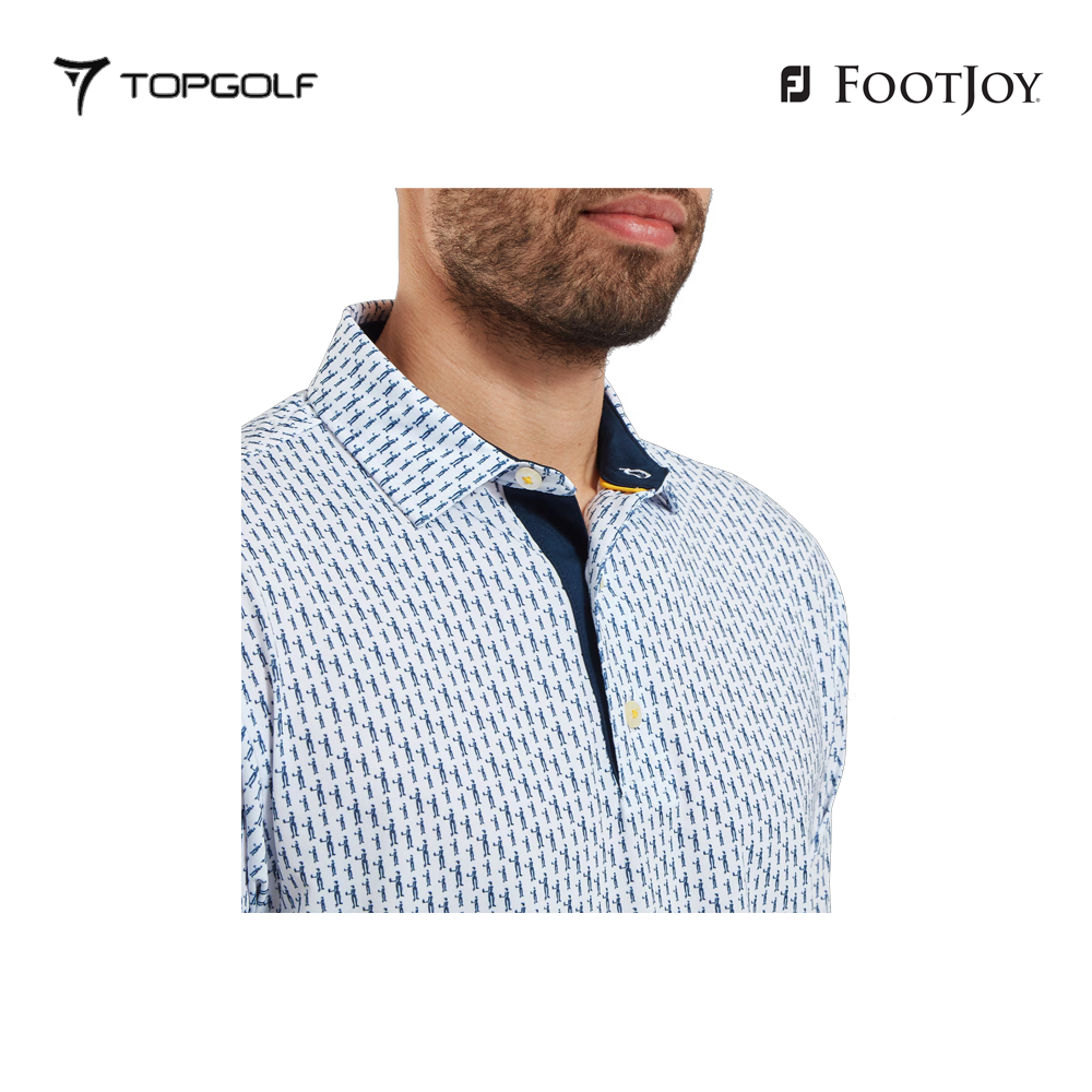 FOOTJOY POLO 32604 MEN FS FIGURE PRT LSL NAVY