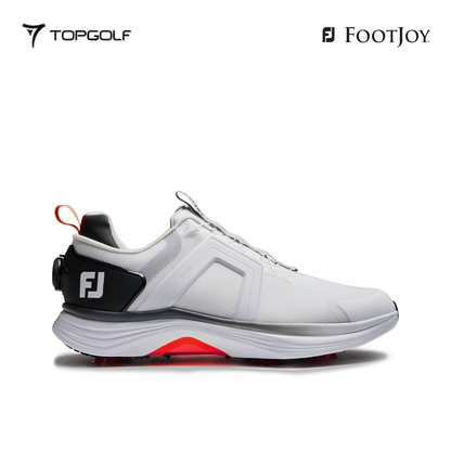 FOOTJOY SHOES 55476 FS M HYPERFLEX BOA WT/BLK/RED