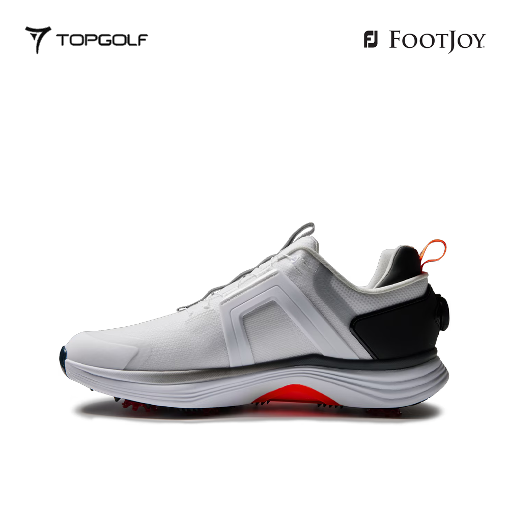 FOOTJOY SHOES 55476 FS M HYPERFLEX BOA WT/BLK/RED