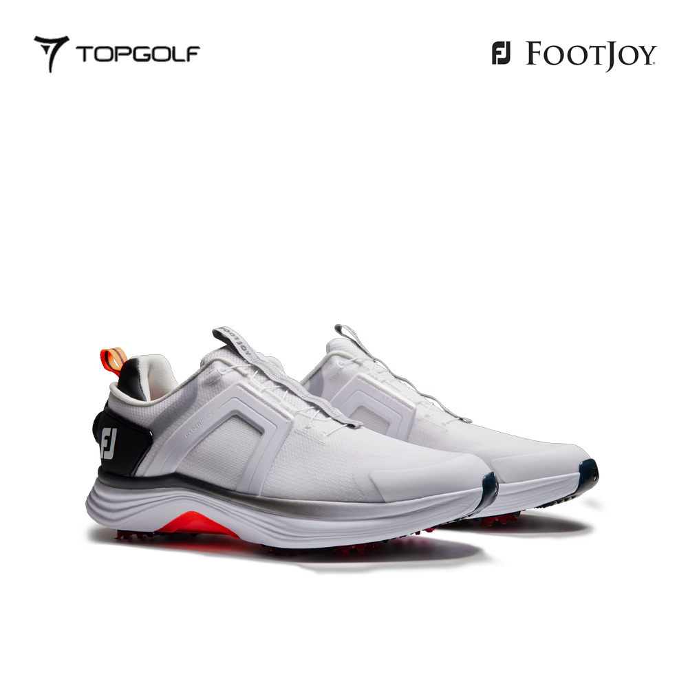 FOOTJOY SHOES 55476 FS M HYPERFLEX BOA WT/BLK/RED