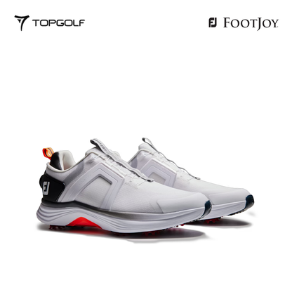 FOOTJOY SHOES 55476 FS M HYPERFLEX BOA WT/BLK/RED