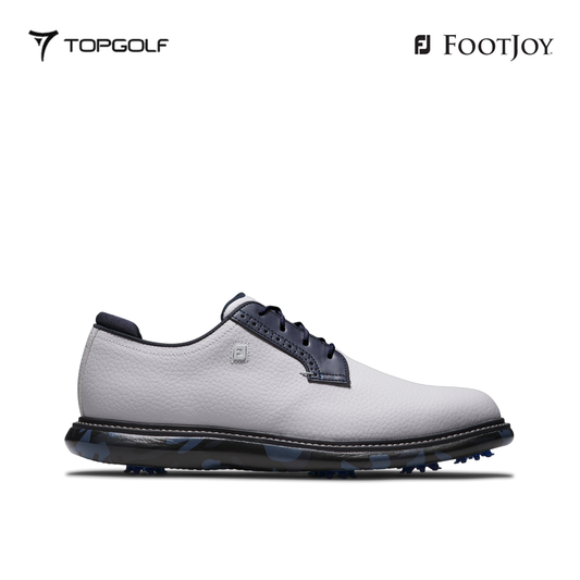 sepatu pria golf Footjoy Shoes M 57956 Fs M Traditions Wht/Nvy/Mul