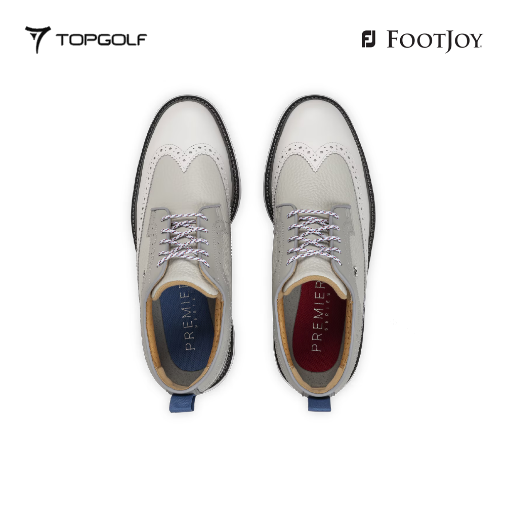 FOOTJOY SHOES MEN 54589 LIMITED EDITION PREM-MARQUIS GRY/BLU/RED S26