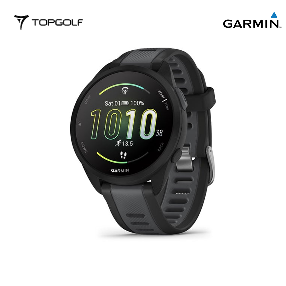 GARMIN Forerunner 165 – GPS Running Smartwatch 43 mm (Black/Slate)