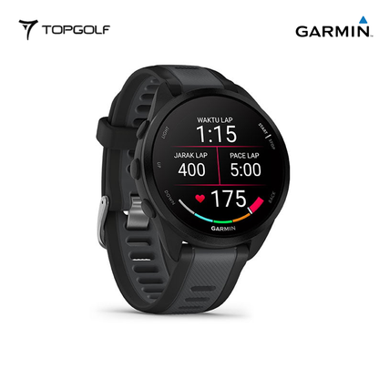 GARMIN Forerunner 165 – GPS Running Smartwatch 43 mm (Black/Slate)