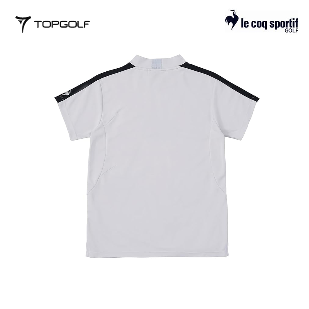 LE COQ POLO WOMEN LG5SHS53L 30TH MOCK NECK SHORT GRAY