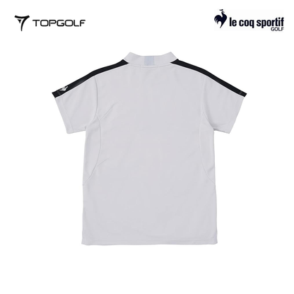 LE COQ POLO WOMEN LG5SHS53L 30TH MOCK NECK SHORT GRAY