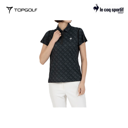 LE COQ POLO WOMEN LG5SHSR3L RJM HALF ZIP MONOGRAM GY00 25SS