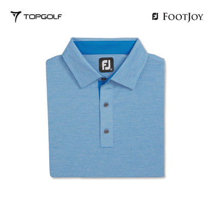 FOOTJOY POLO M 31368 EF HEATHER STRIPE LSL BL