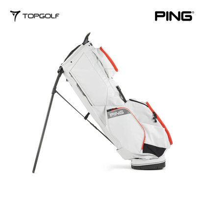PING STAND BAG HOOFER 14 231 LIGHT GREY/RED