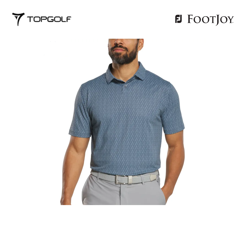 FOOTJOY POLO MEN 37447 FF MODERNIST GEO PIQ ST BL 25FW 26