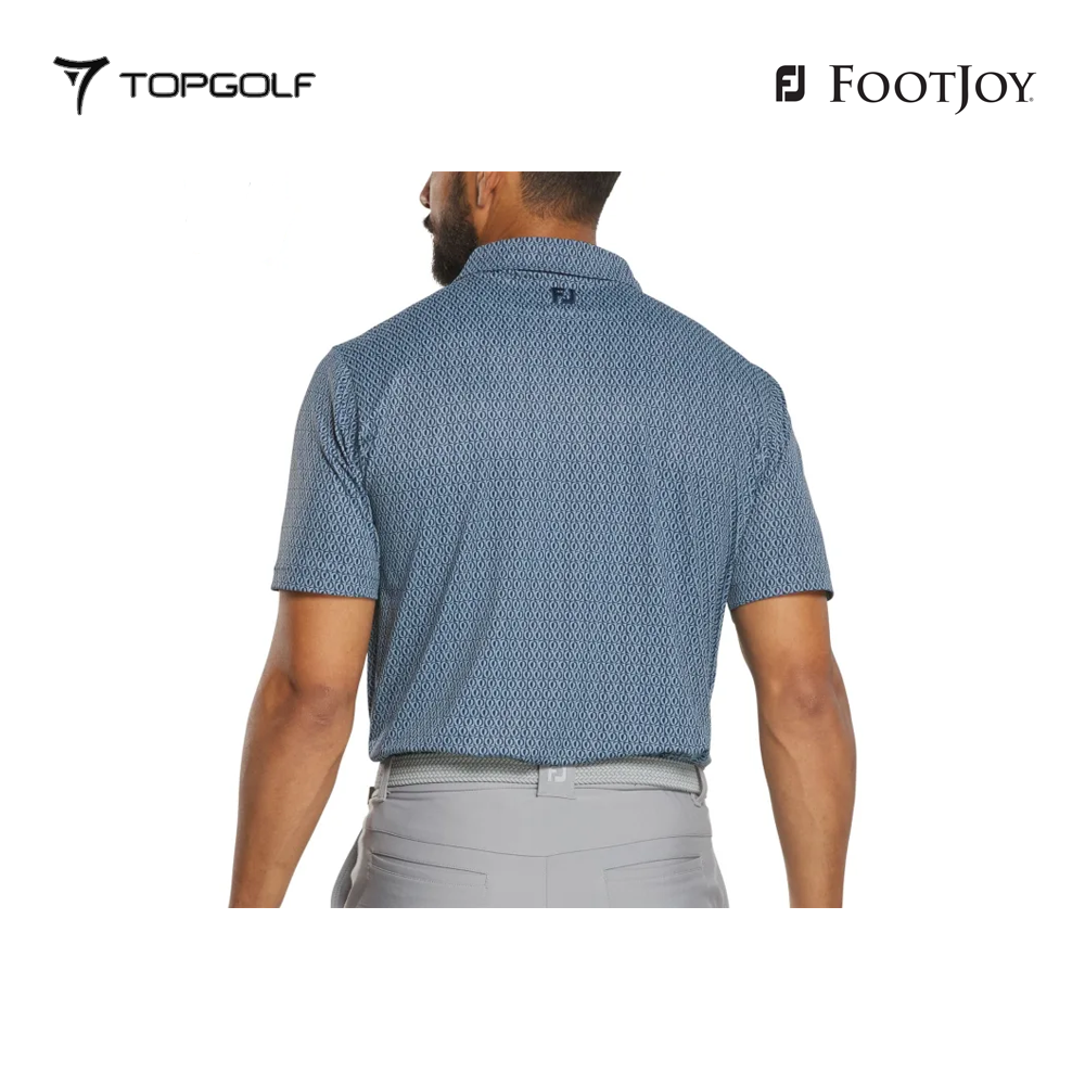 FOOTJOY POLO MEN 37447 FF MODERNIST GEO PIQ ST BL 25FW 26