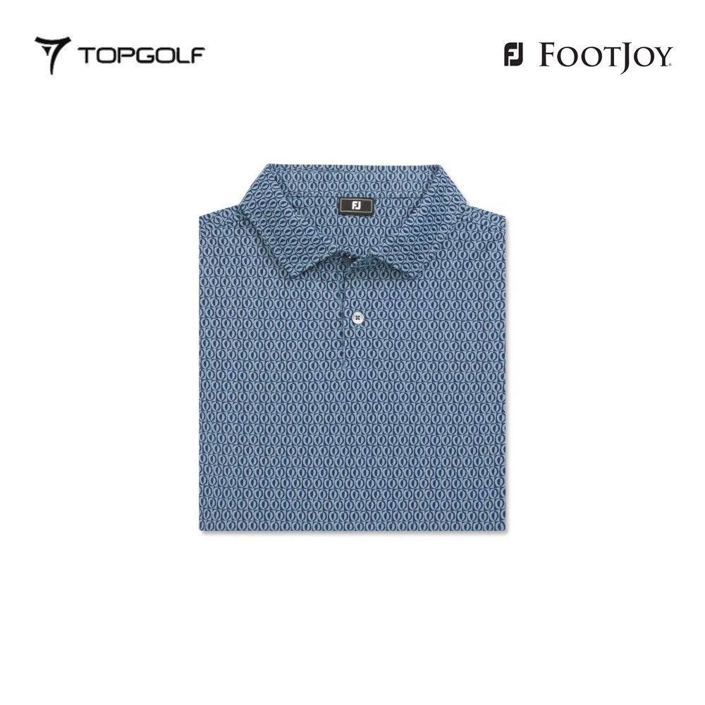 FOOTJOY POLO MEN 37447 FF MODERNIST GEO PIQ ST BL 25FW 26