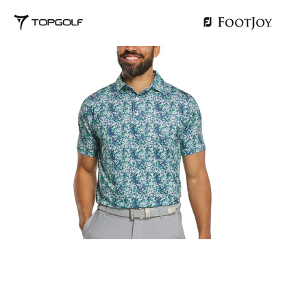 FOOTJOY POLO MEN 37461 FF GARDEN PRT LSL NAVY 25FW 26