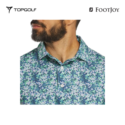 FOOTJOY POLO MEN 37461 FF GARDEN PRT LSL NAVY 25FW 26
