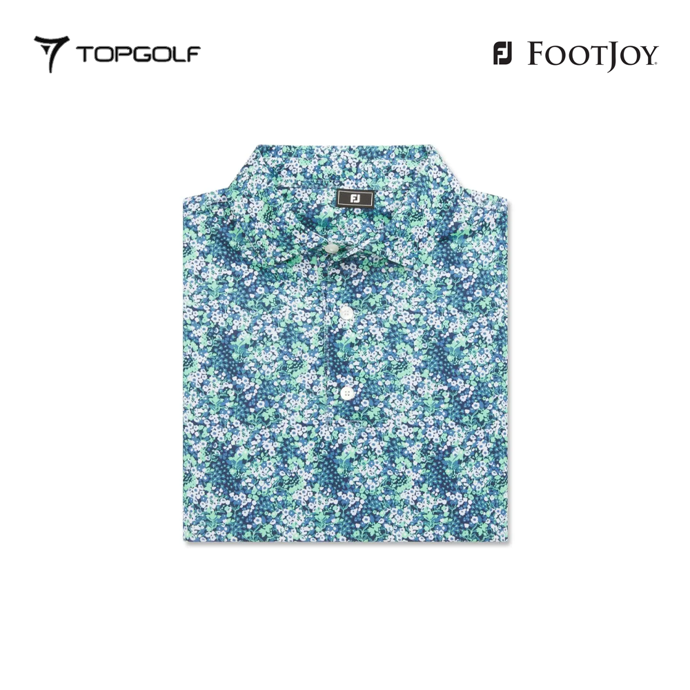 FOOTJOY POLO MEN 37461 FF GARDEN PRT LSL NAVY 25FW 26