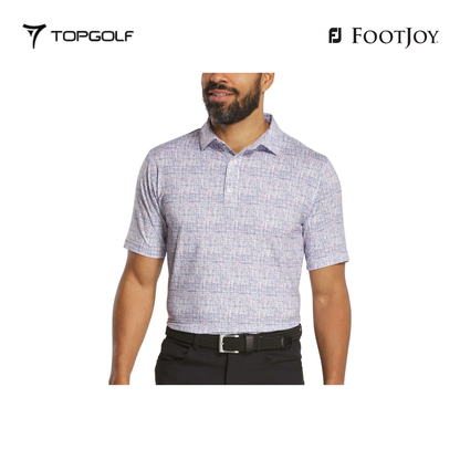 FOOTJOY POLO MEN 37473 FF TWEED PRT LSL HIGH TIDE BL PATTERN 25FW 26