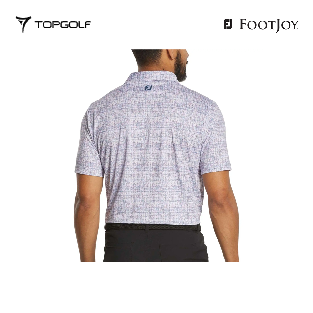 FOOTJOY POLO MEN 37473 FF TWEED PRT LSL HIGH TIDE BL PATTERN 25FW 26