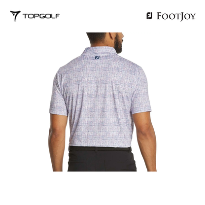 FOOTJOY POLO MEN 37473 FF TWEED PRT LSL HIGH TIDE BL PATTERN 25FW 26