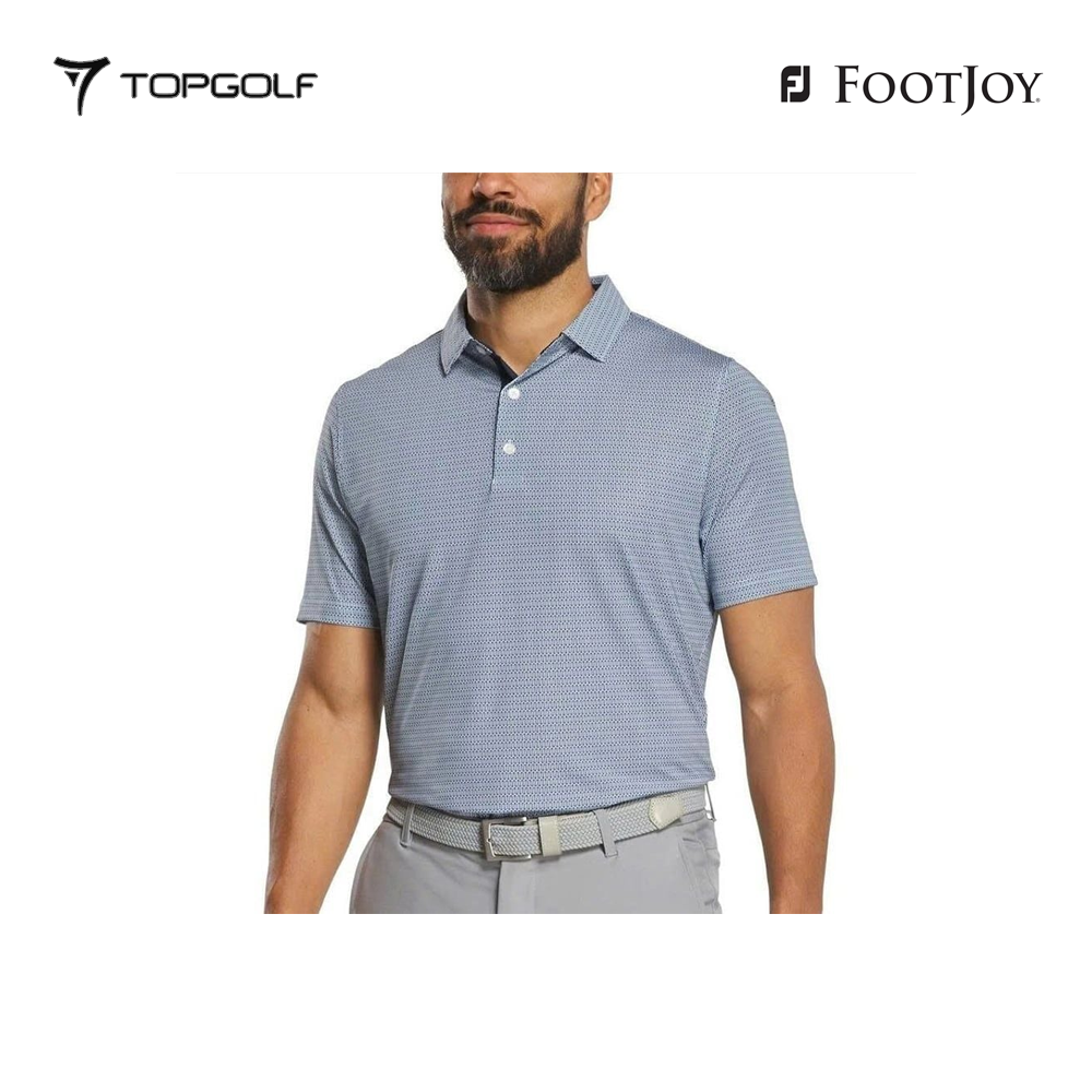 FOOTJOY POLO MEN 37476 FF TEE GEO PRT LSL NAVY 25FW 26