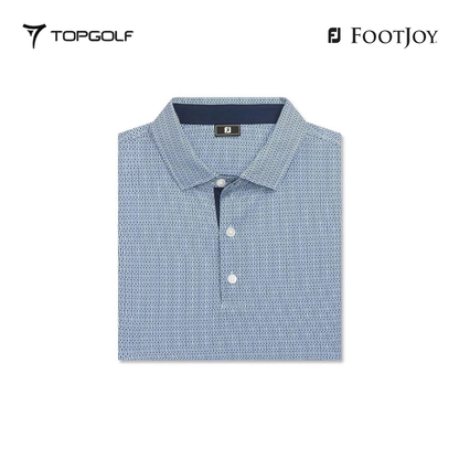 FOOTJOY POLO MEN 37476 FF TEE GEO PRT LSL NAVY 25FW 26