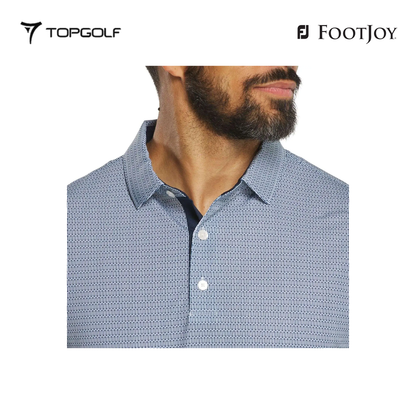 FOOTJOY POLO MEN 37476 FF TEE GEO PRT LSL NAVY 25FW 26