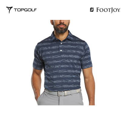 FOOTJOY POLO MEN 37482 FF IKAT STRIPE LSL NAVY 25FW 26