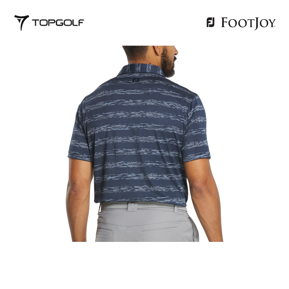 FOOTJOY POLO MEN 37482 FF IKAT STRIPE LSL NAVY 25FW 26