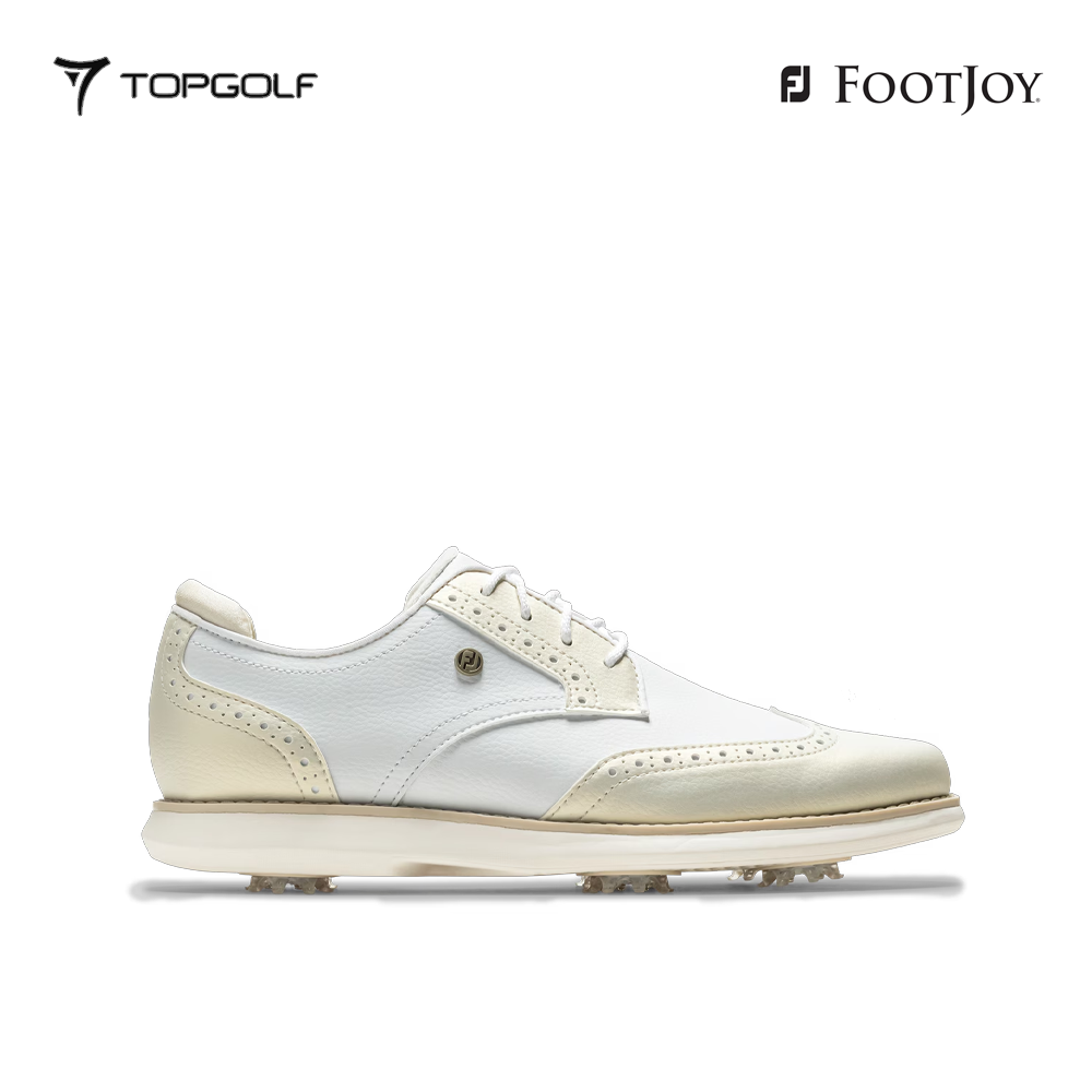 FOOTJOY SHOES WOMEN 97940 W FJ TRADITIONS LACED WH/WH/GD