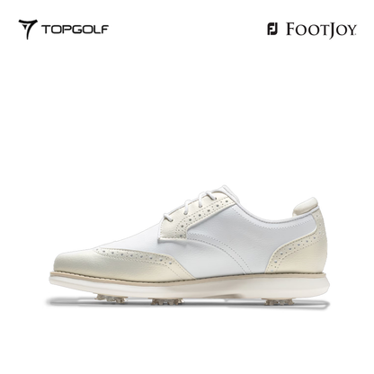 FOOTJOY SHOES WOMEN 97940 W FJ TRADITIONS LACED WH/WH/GD
