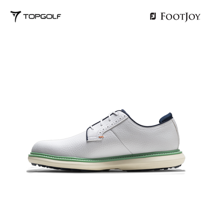 FOOTJOY SHOES M 57975 XW TRADITIONS LACED WH/NV/TL
