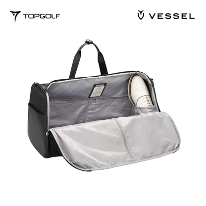 VESSEL BAG 3101120-10 SIGNATURE GARMENT DUFFEL PEBBLED BLACK