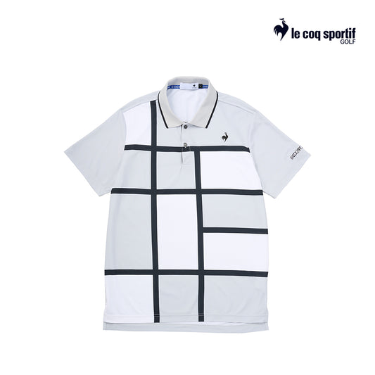 atasan pria golf Le Coq Polo M Lg5Shs02M Mondrian Short Sleeve Gy00 25Ss