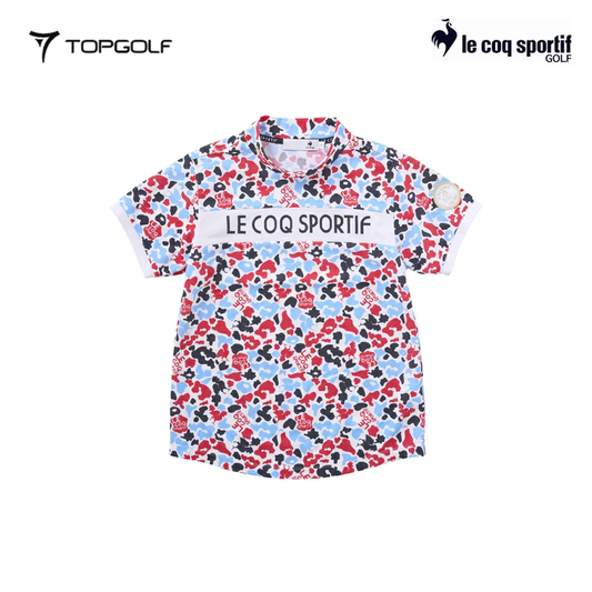 Le Coq Polo W Qgwxja15 Rooster Art Agg Mock Neck Wh