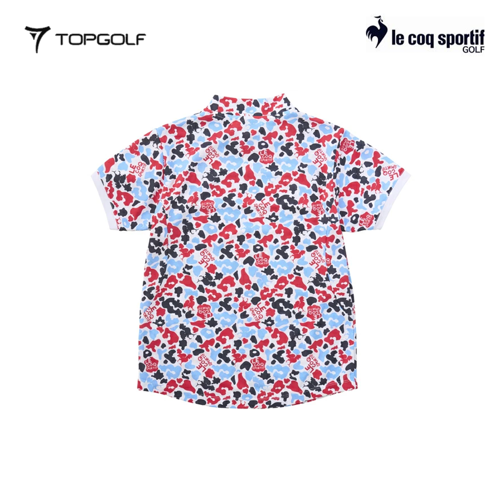 Le Coq Polo W Qgwxja15 Rooster Art Agg Mock Neck Wh