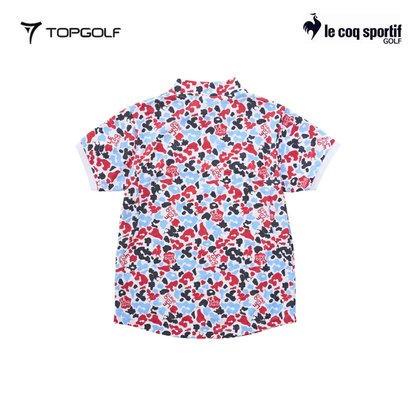 Le Coq Polo W Qgwxja15 Rooster Art Agg Mock Neck Wh