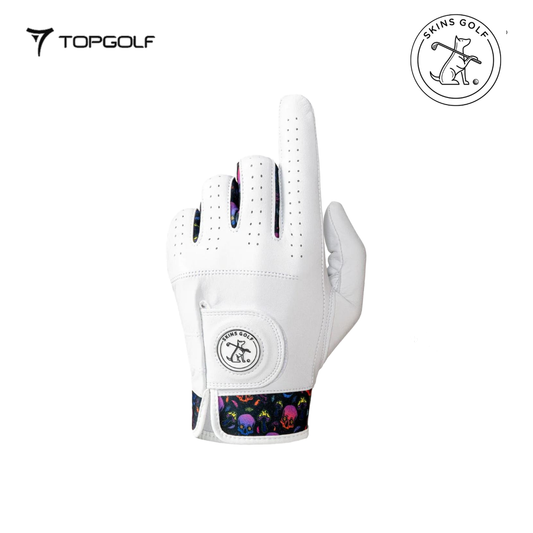 SKINS GOLF Trippy Skullz Sarung Tangan Pria – Premium Cabretta Golf Glove