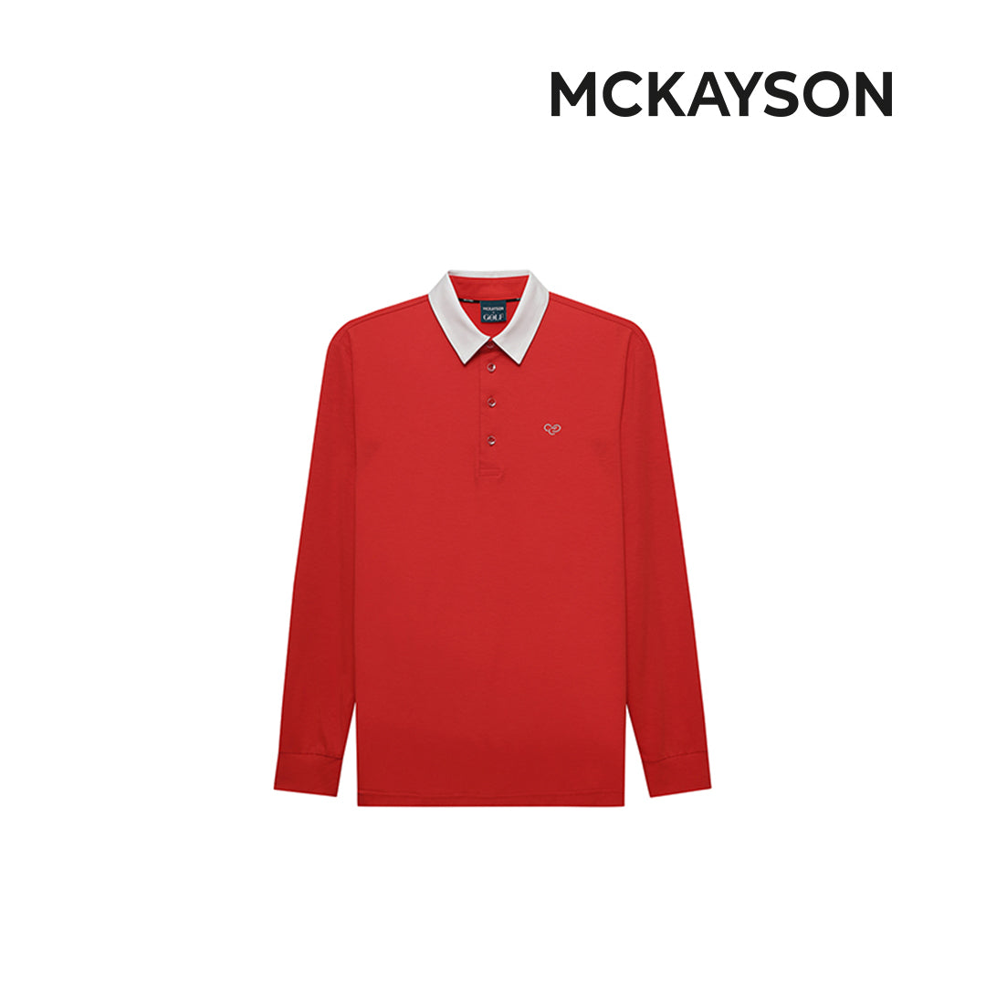 T-SHIRT MCKAYSON POLO T (LONG) MAM1TL502 MALE RED