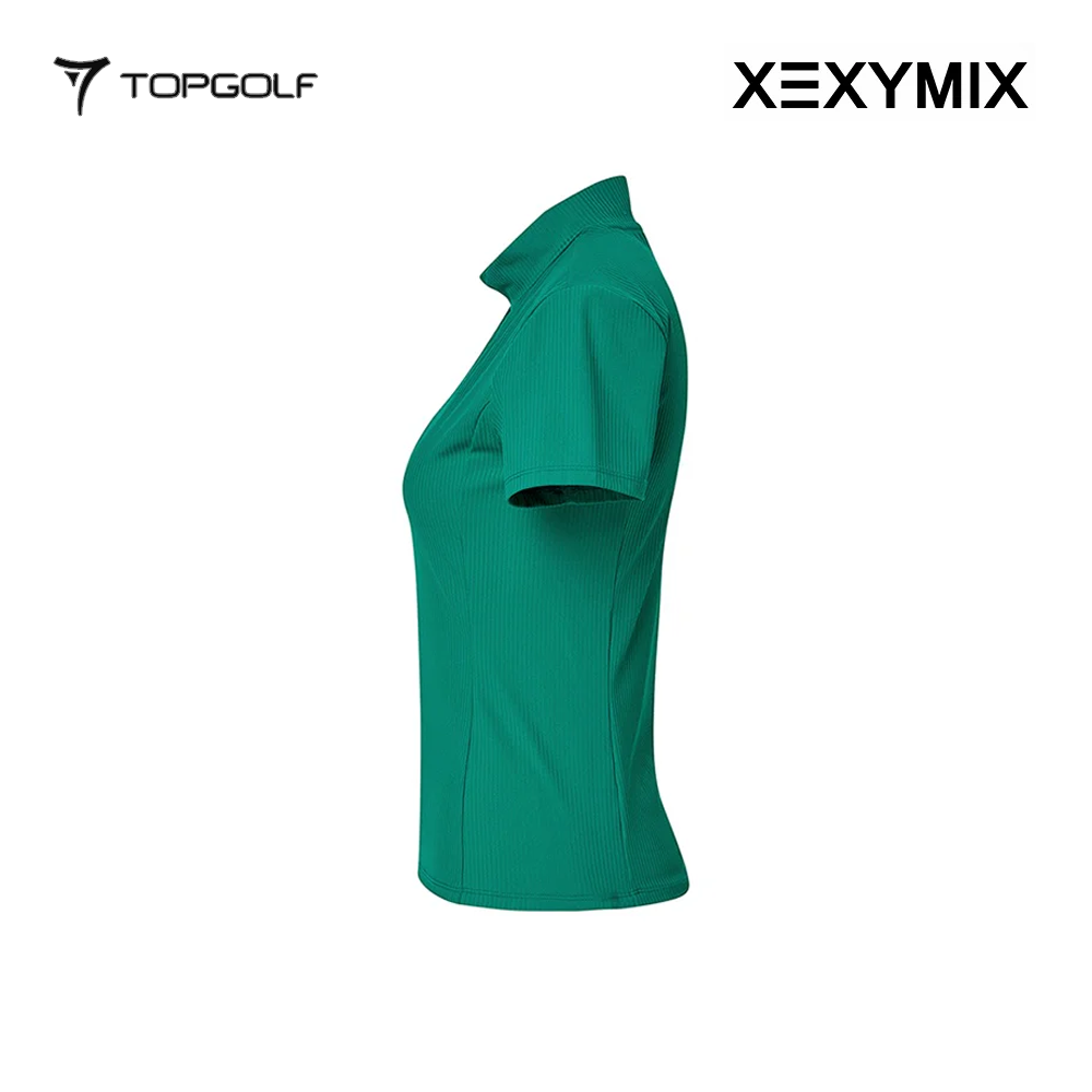 XEXYMIX RIBBED MOCK NECK SLIMFIT SHORT SLEEVE XGFST04J2 GREEN