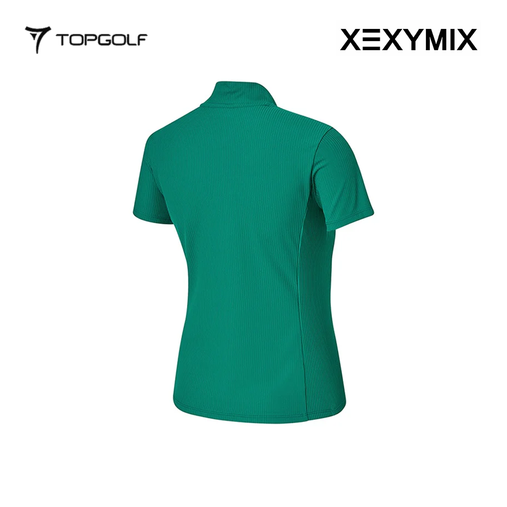 XEXYMIX RIBBED MOCK NECK SLIMFIT SHORT SLEEVE XGFST04J2 GREEN