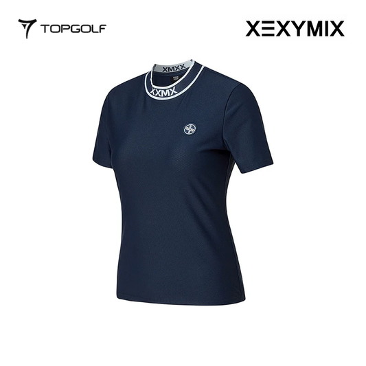 XEXYMIX EMBOSSED JACQUARD LOGO SHORT SLEEVE XGFST07J2 DARK NAVY